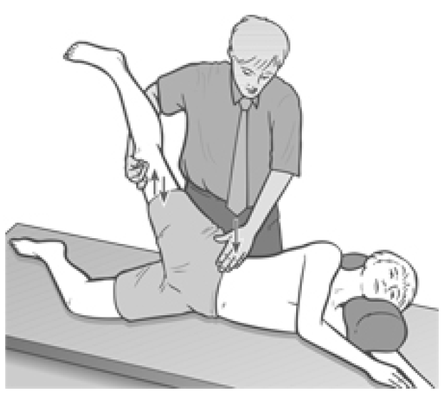 Figure 4 5 Sidelying Position for Treatment of Two Joint Adductors of the Thigh